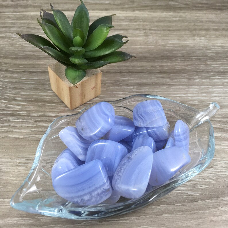 Blue Lace Agate - Tumbled