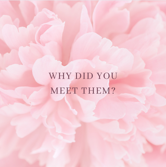 Why Did You Meet Them?