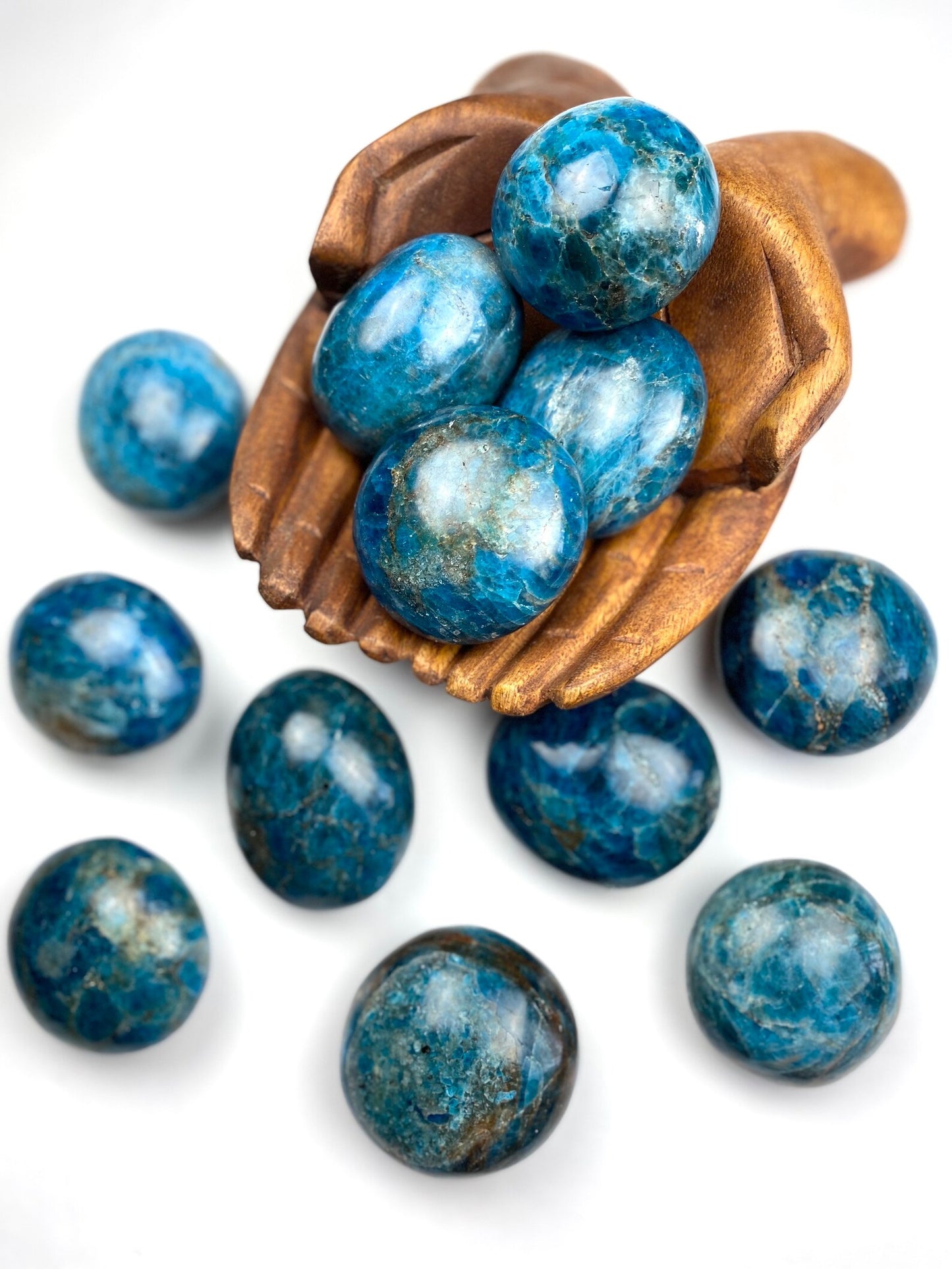 Blue Apatite - Palm Stone