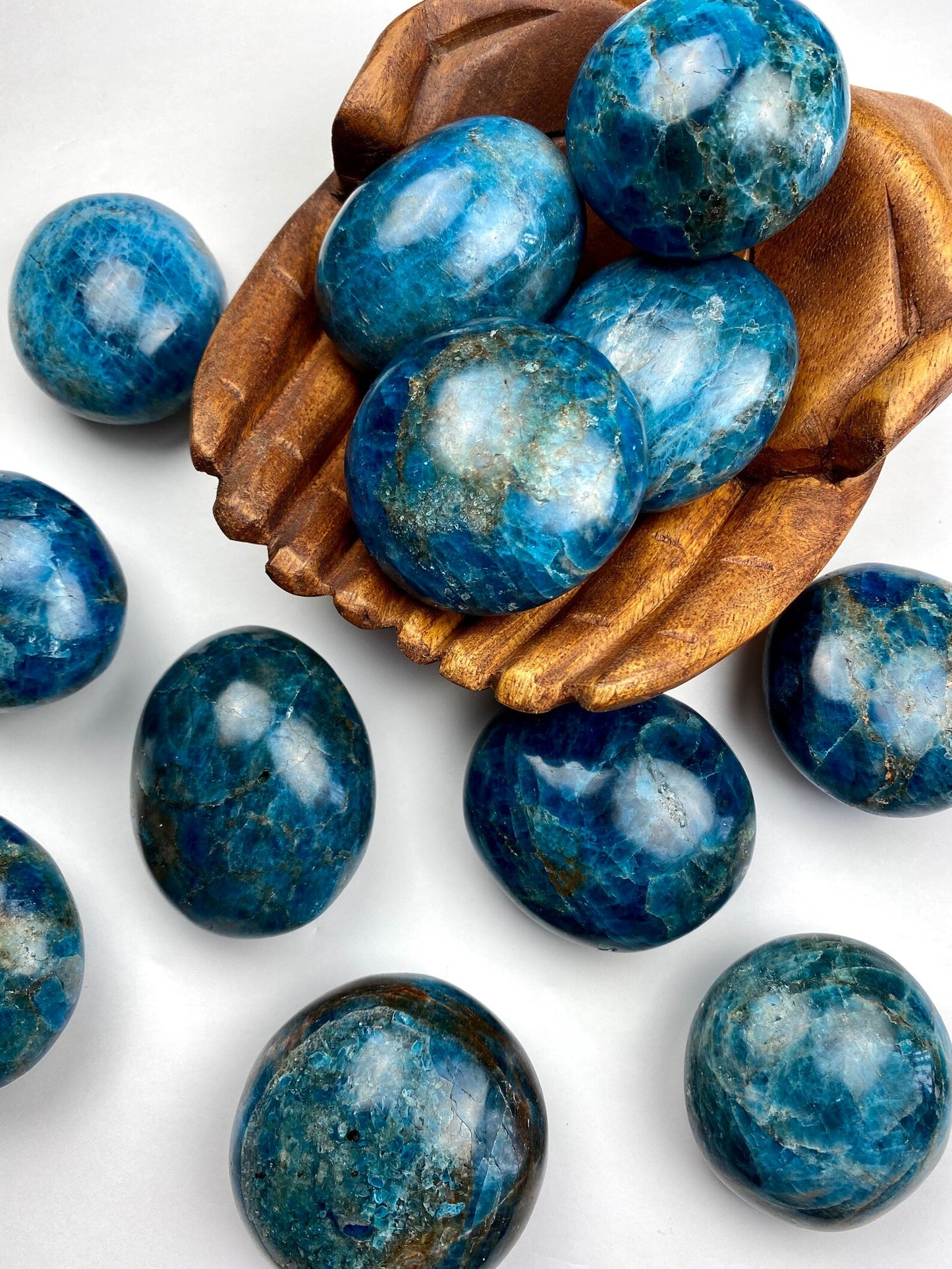 Blue Apatite - Palm Stone