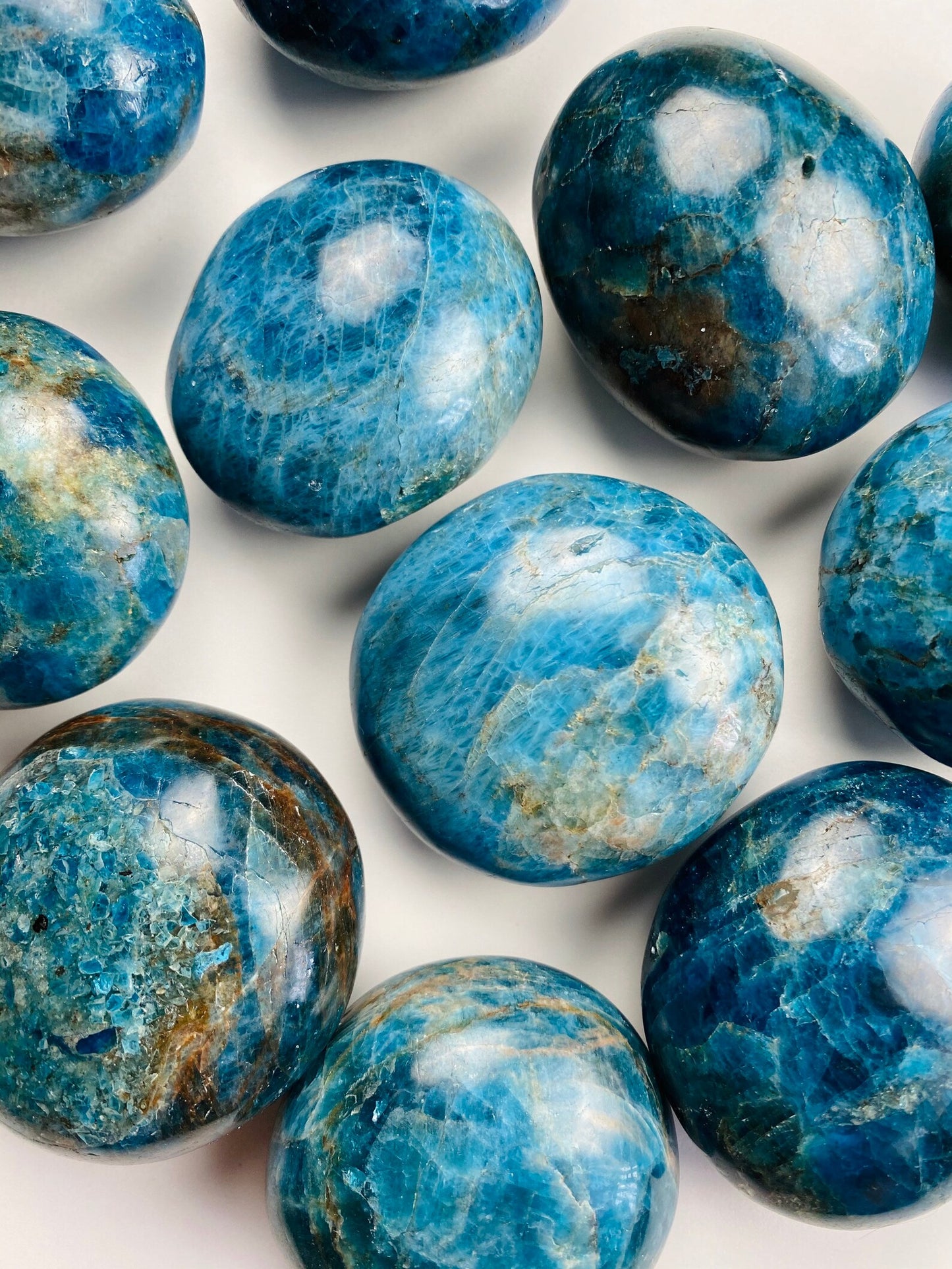 Blue Apatite - Palm Stone