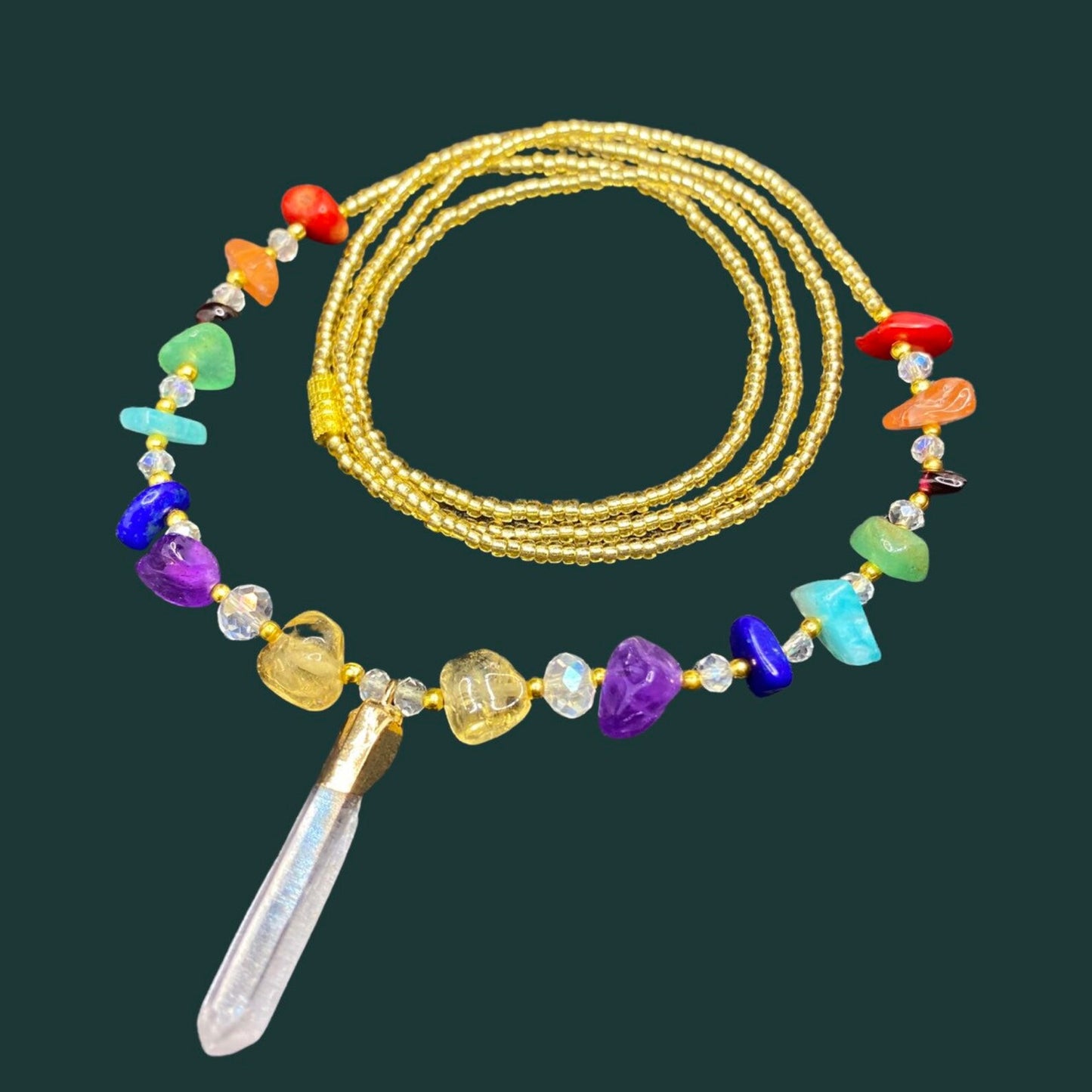 7 Chakra Crystal Waist Beads