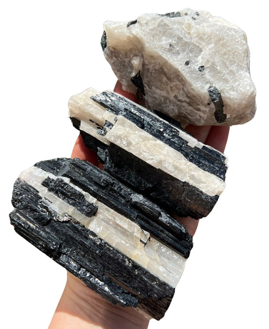 Tourmalinated Quartz Crystal - Raw